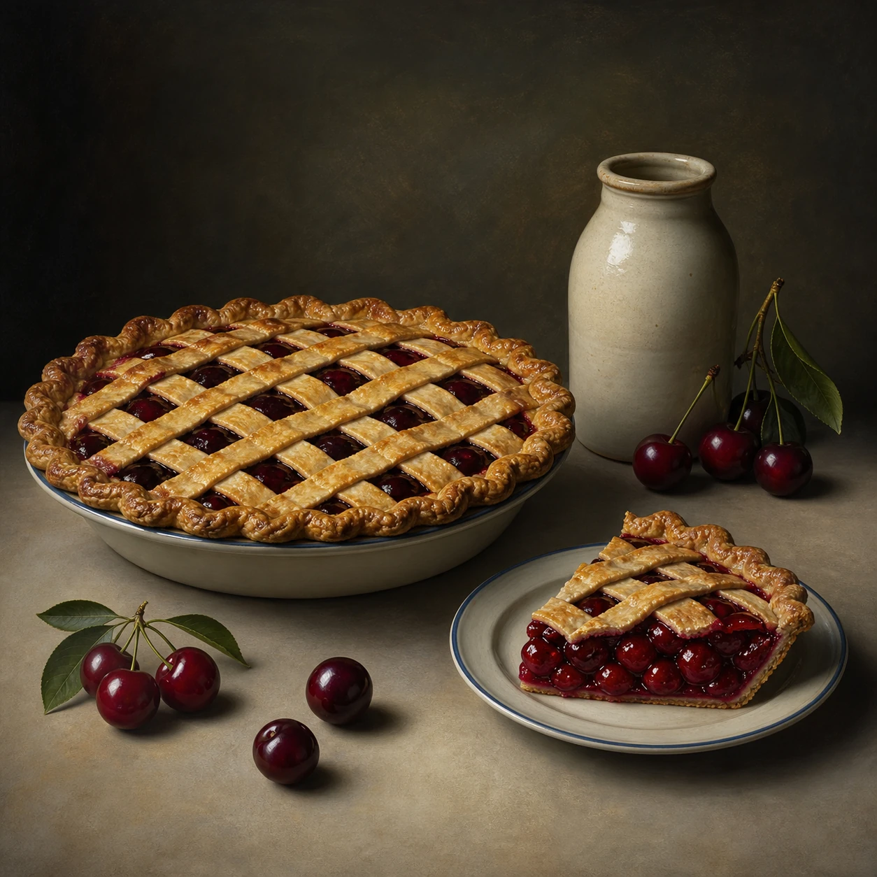 Sour Cherry Lattice Pie