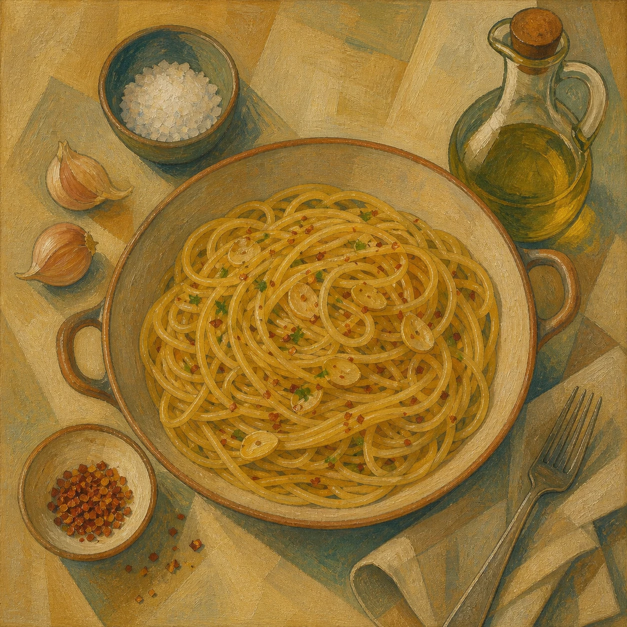 Spaghetti with Garlic and Oil