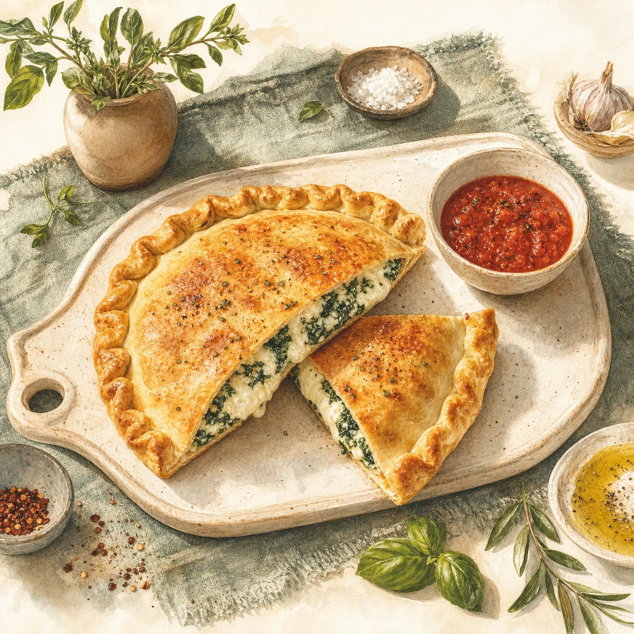 Spinach-Ricotta Calzone