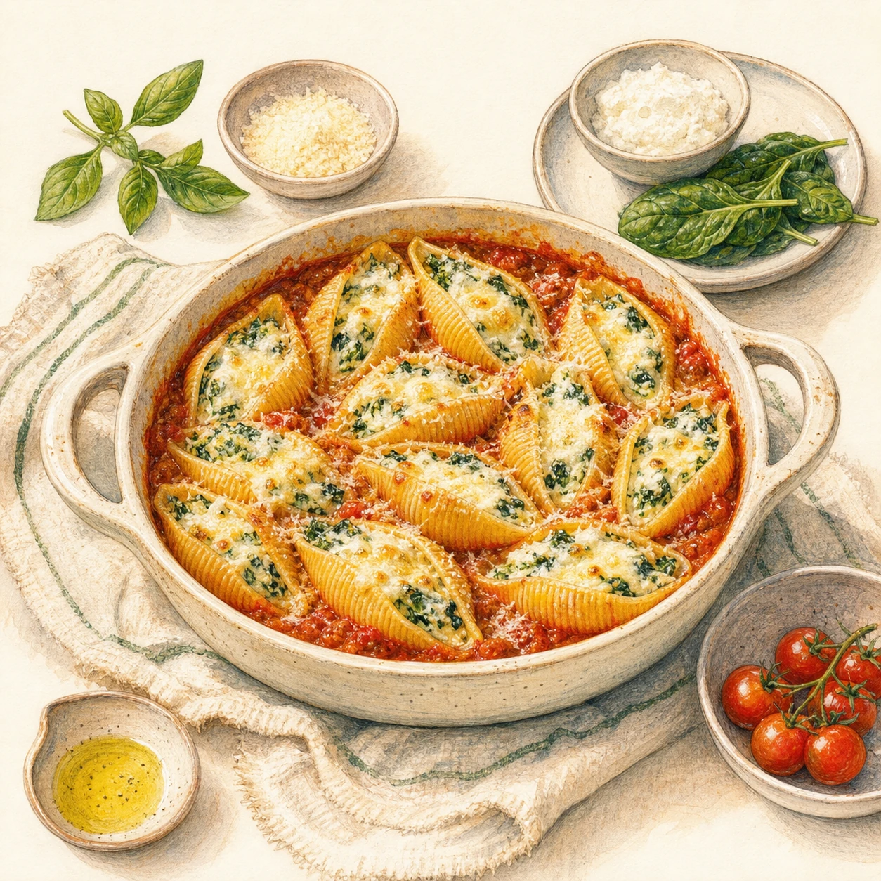 Spinach-Ricotta Stuffed Shells