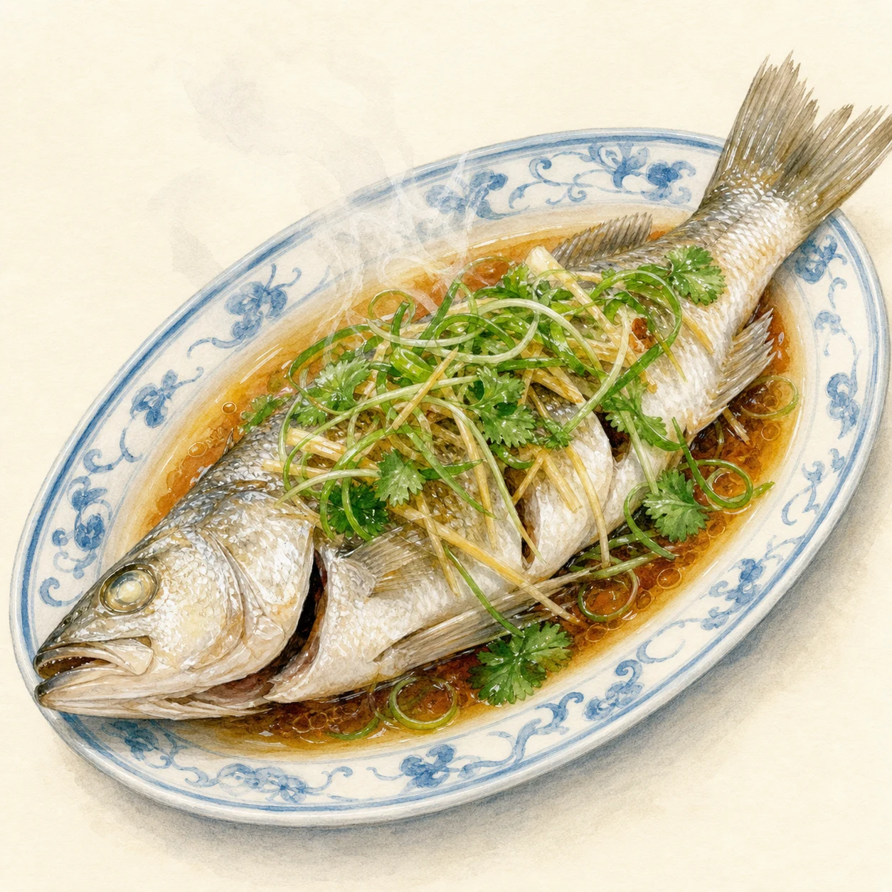 Steamed Whole Fish with Ginger, Scallions, and Soy