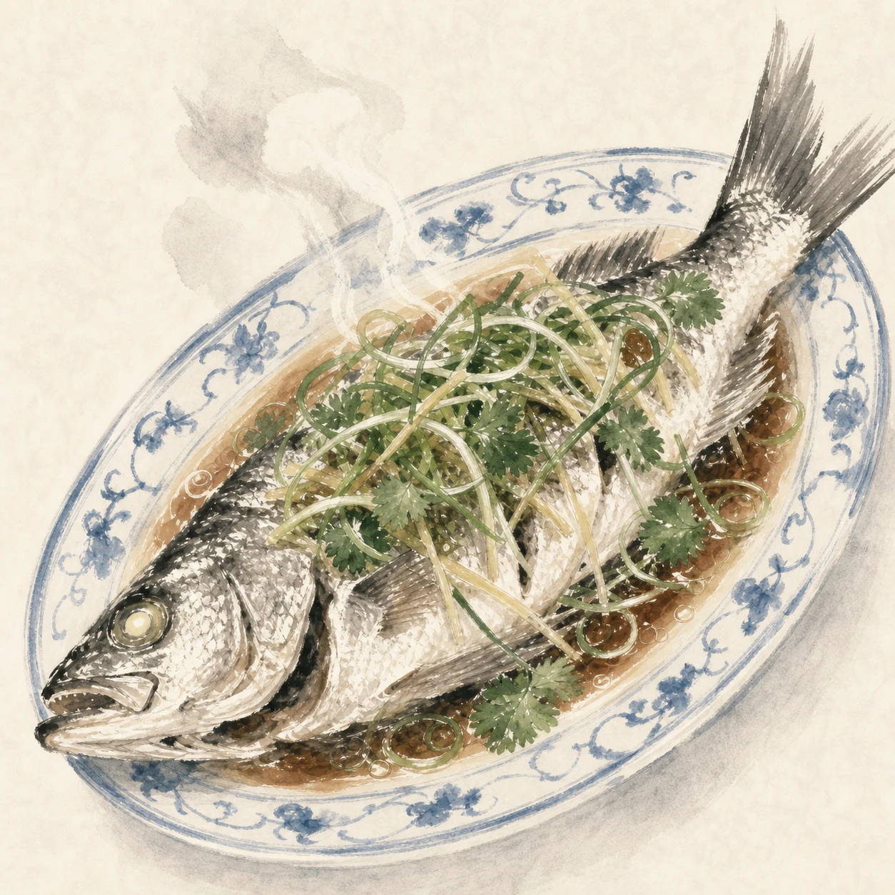 Steamed Whole Fish with Ginger, Scallions, and Soy