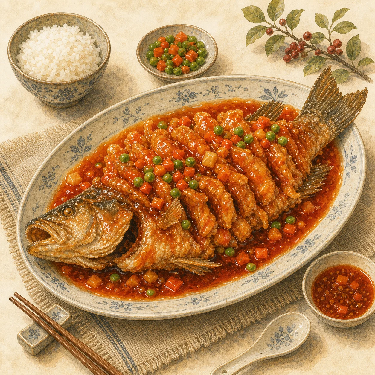 Sweet and Sour Whole Fish