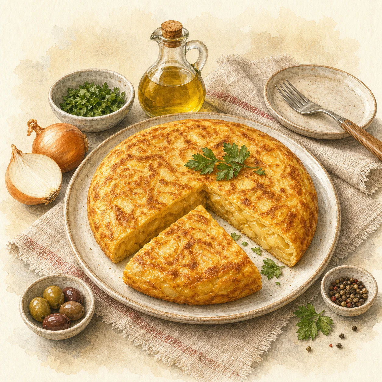 Tortilla Española with Onion