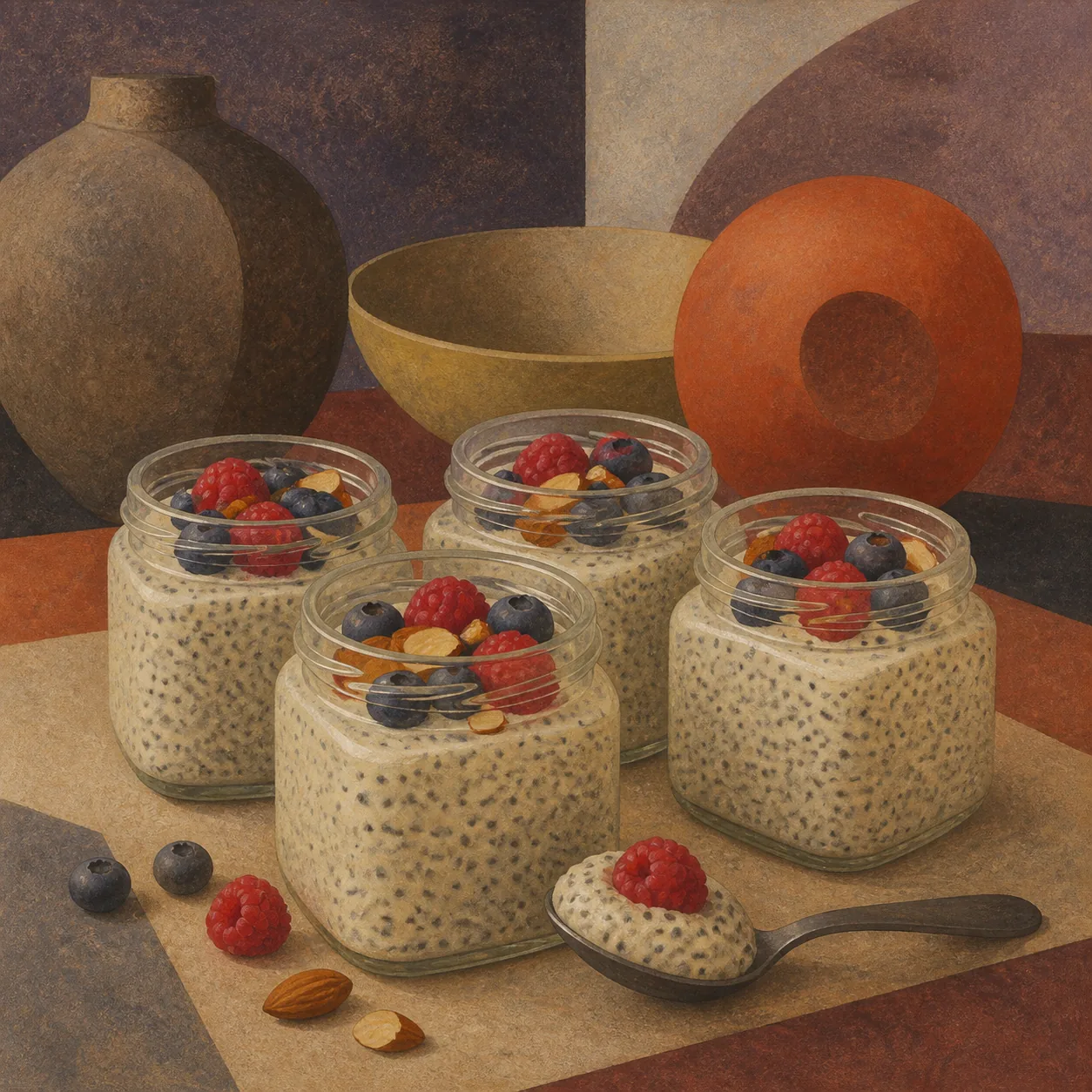 Vanilla-Maple Chia Pudding with Berries