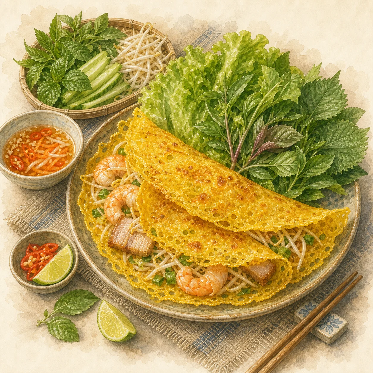 Vietnamese Crispy Crepes