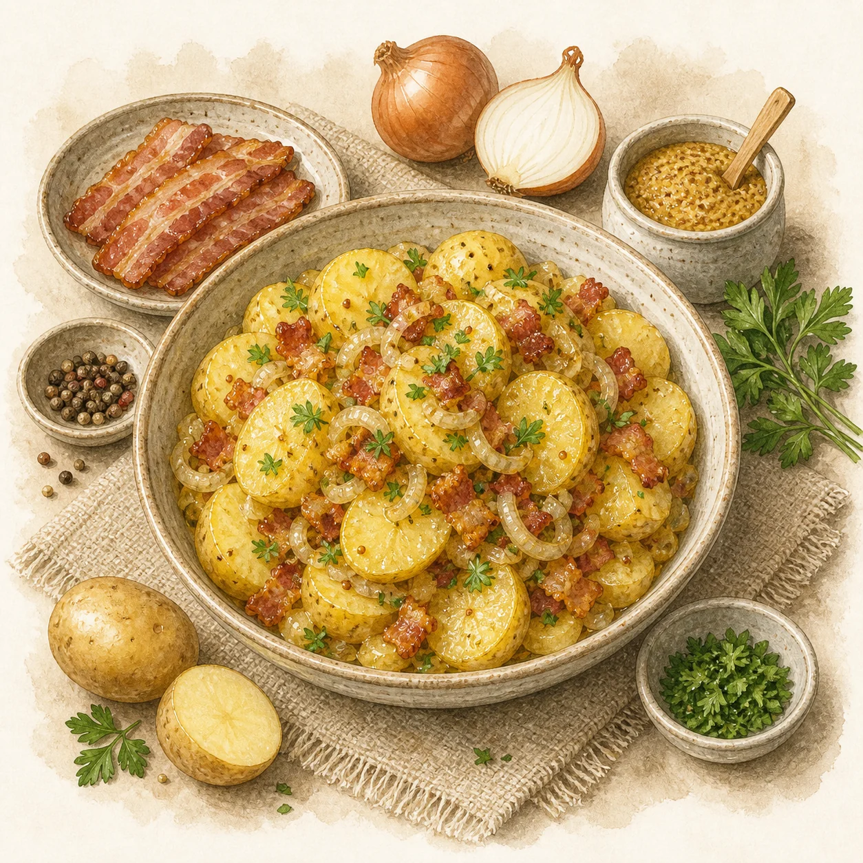 Warm Potato Salad with Bacon