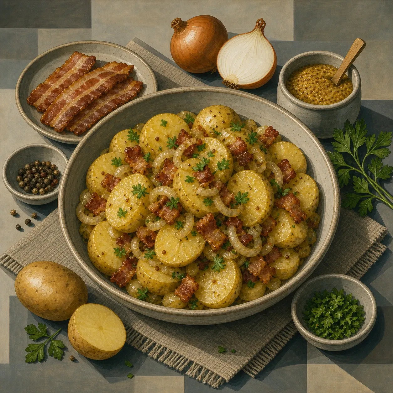 Warm Potato Salad with Bacon