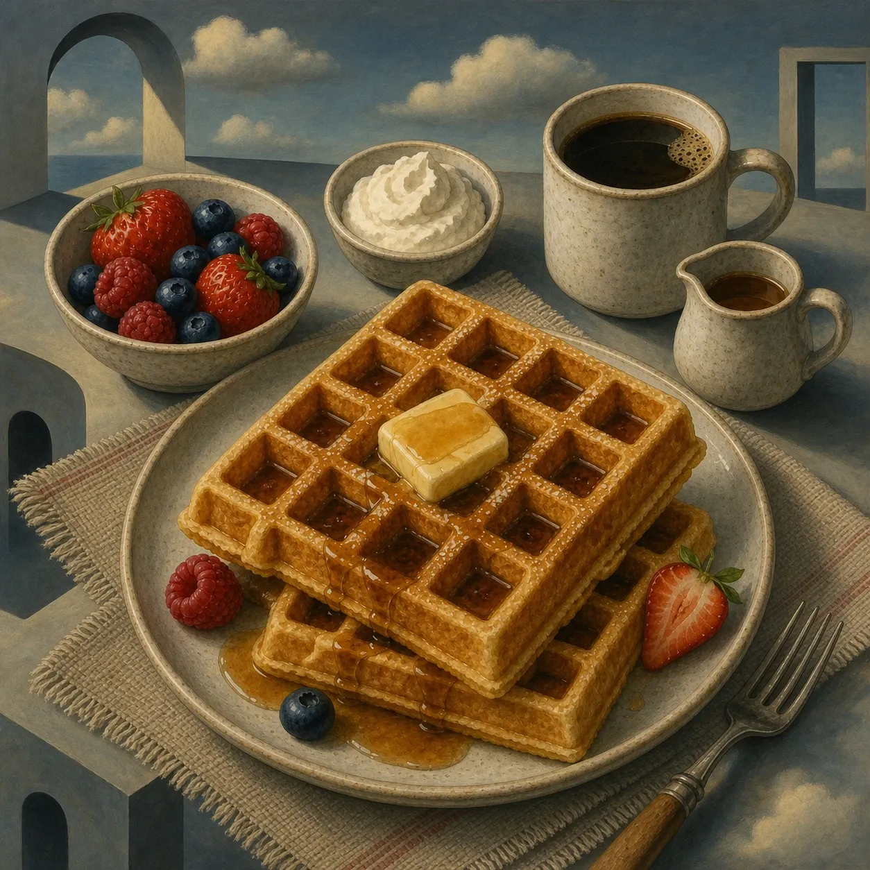 Crisp Yeasted Belgian Waffles